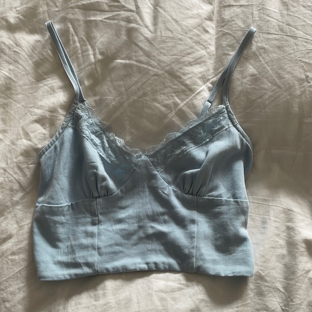 Lottie Moss Lace Trim Bustier Tank Top